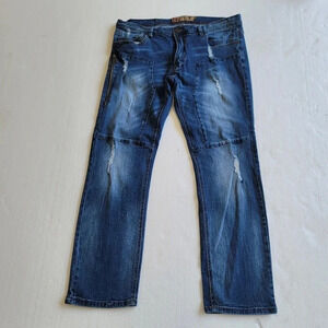 XIOS Denim Straight Denim Jeans Men's W36 x L30 Blue 5-Pocket Medium Wash